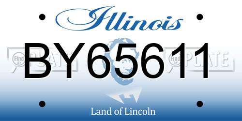 BY65611 Illinois License Plate