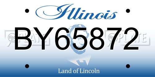 BY65872 Illinois License Plate