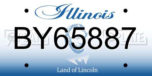 BY65887 Illinois License Plate