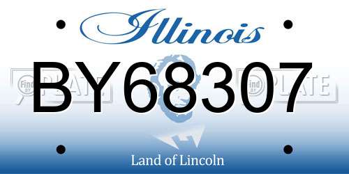 BY68307 Illinois License Plate