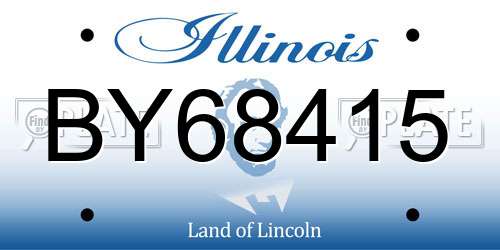 BY68415 Illinois License Plate