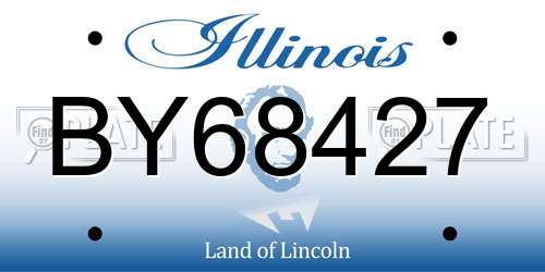 BY68427 Illinois License Plate
