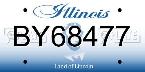 BY68477 Illinois License Plate