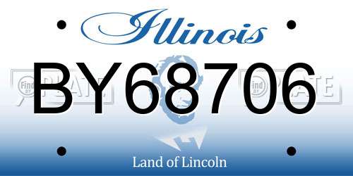 BY68706 Illinois License Plate