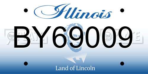 BY69009 Illinois License Plate