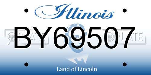 BY69507 Illinois License Plate