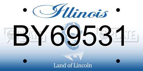 BY69531 Illinois License Plate