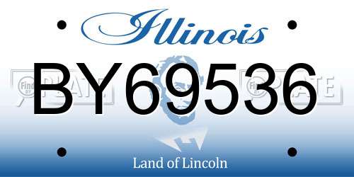 BY69536 Illinois License Plate