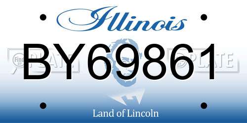 BY69861 Illinois License Plate