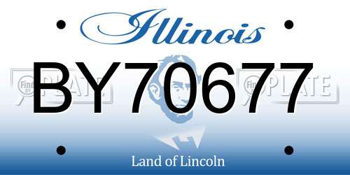 BY70677 Illinois License Plate