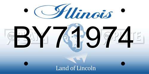 BY71974 Illinois License Plate