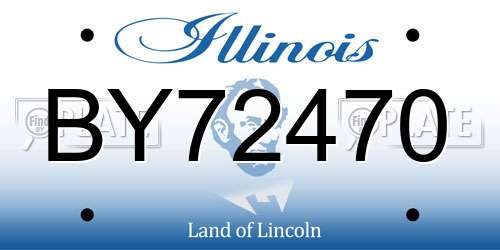 BY72470 Illinois License Plate