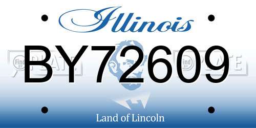 BY72609 Illinois License Plate