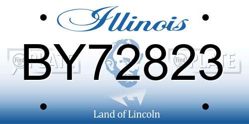 BY72823 Illinois License Plate