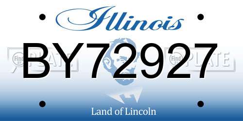 BY72927 Illinois License Plate