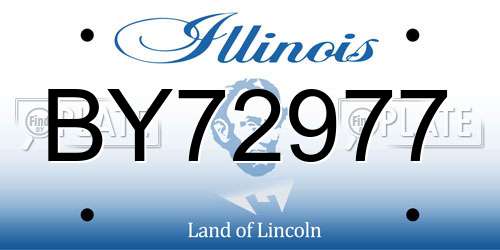BY72977 Illinois License Plate