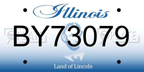 BY73079 Illinois License Plate