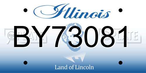 BY73081 Illinois License Plate