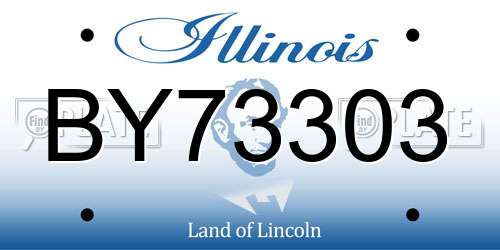 BY73303 Illinois License Plate