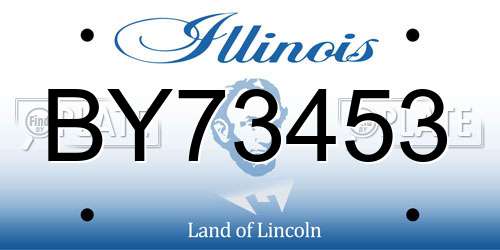 BY73453 Illinois License Plate