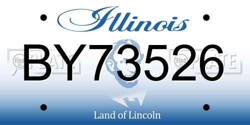 BY73526 Illinois License Plate