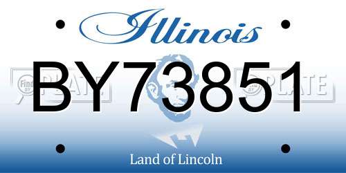 BY73851 Illinois License Plate