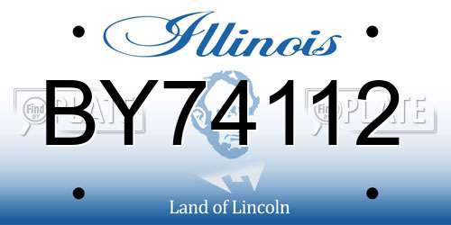 BY74112 Illinois License Plate