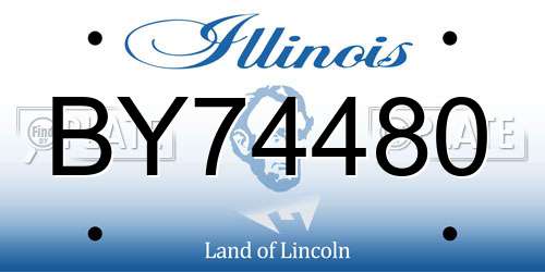 BY74480 Illinois License Plate