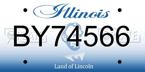 BY74566 Illinois License Plate