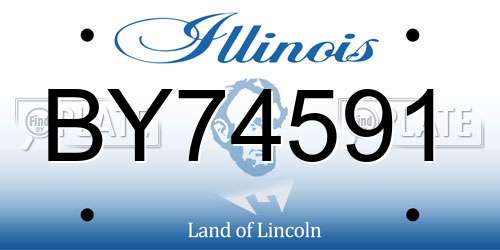 BY74591 Illinois License Plate