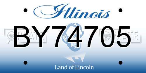 BY74705 Illinois License Plate