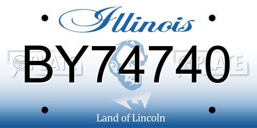 BY74740 Illinois License Plate