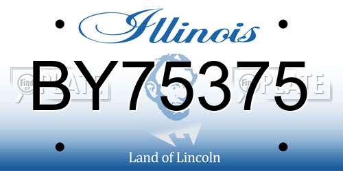 BY75375 Illinois License Plate