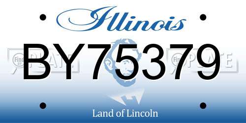 BY75379 Illinois License Plate