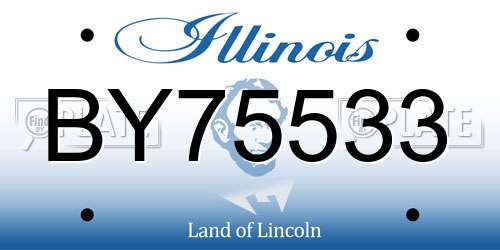 BY75533 Illinois License Plate