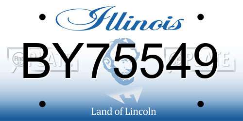 BY75549 Illinois License Plate