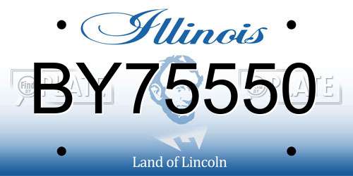 BY75550 Illinois License Plate