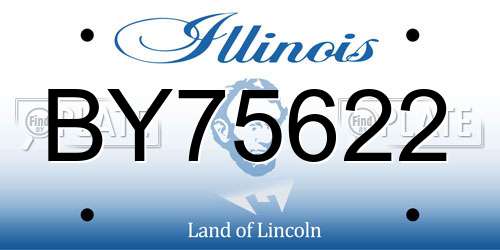 BY75622 Illinois License Plate