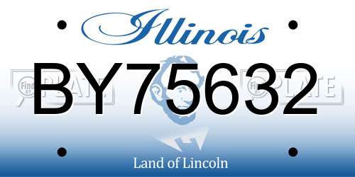 BY75632 Illinois License Plate