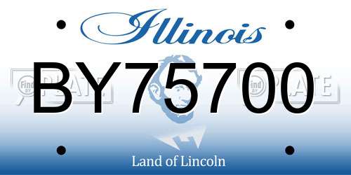 BY75700 Illinois License Plate