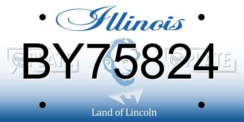 BY75824 Illinois License Plate