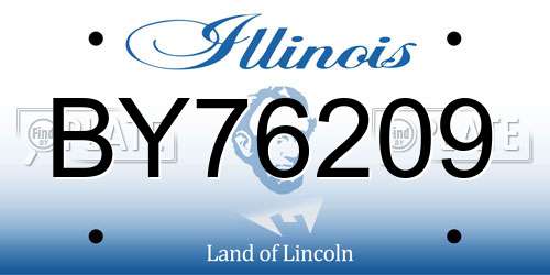 BY76209 Illinois License Plate