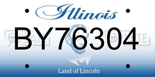 BY76304 Illinois License Plate
