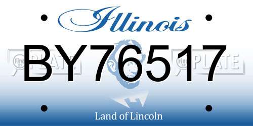 BY76517 Illinois License Plate