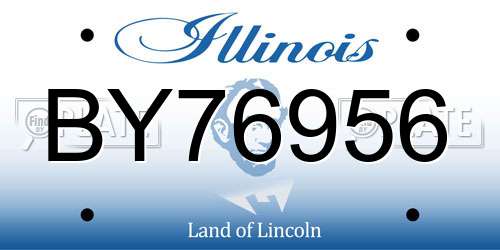 BY76956 Illinois License Plate