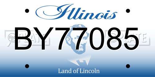 BY77085 Illinois License Plate