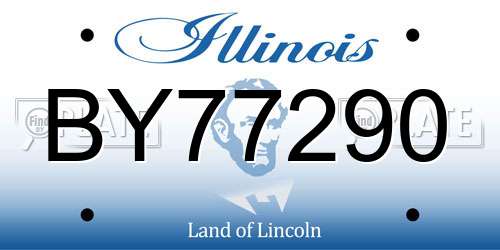 BY77290 Illinois License Plate