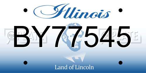 BY77545 Illinois License Plate