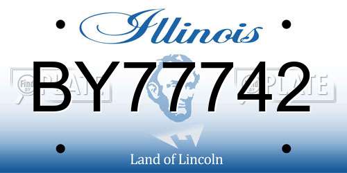 BY77742 Illinois License Plate