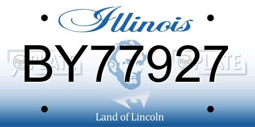 BY77927 Illinois License Plate